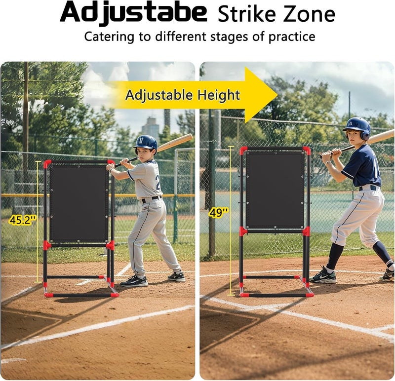 Olpchee Baseball Strike Zone Target for Plastic Balls Compatible with Wiffle Ball and Blitzball Pitching Training Strike Zone Target Set Up and Assemble Easily - Image 3